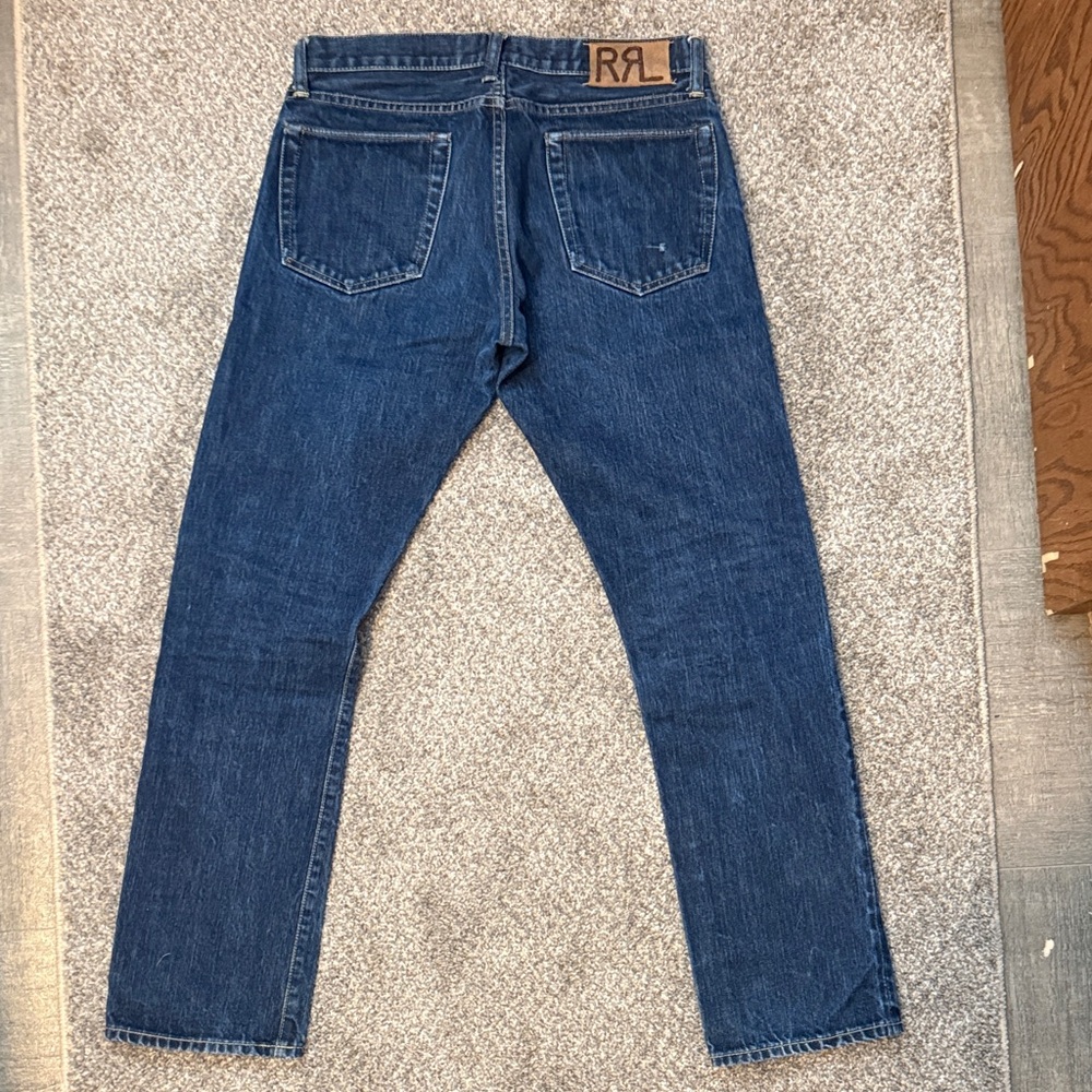 Ralph Lauren Double RL Dark Blue Straight Jeans - Picture 3 of 4